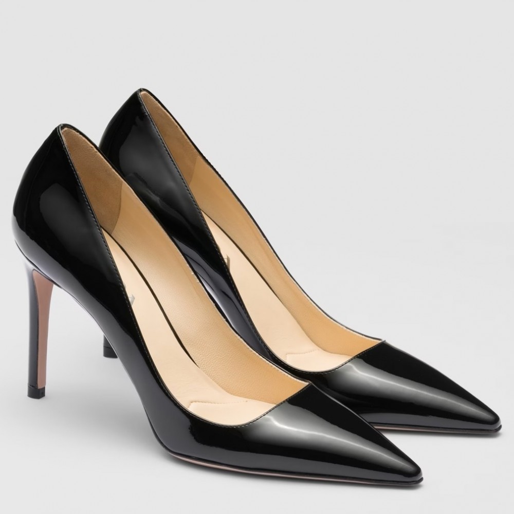 Prada Pumps 95mm in Black Patent Leather TDSS13783