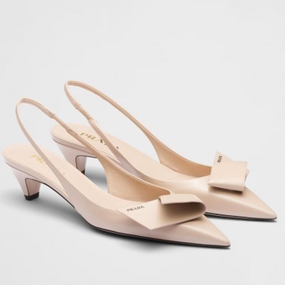 Prada Slingback Pumps 45mm in Powder Brushed Leather TDSS13793