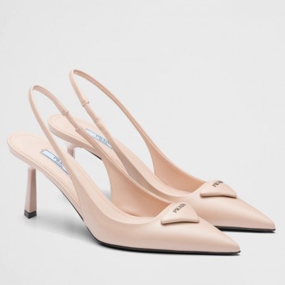 Prada Slingback Pumps 75MM In Powder Brushed Leather TDSS13803