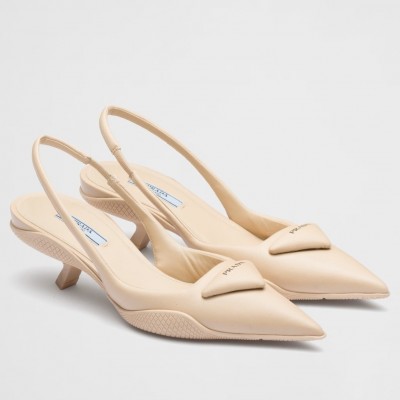 Prada Slingback Pumps in Powder Padded Leather TDSS13808