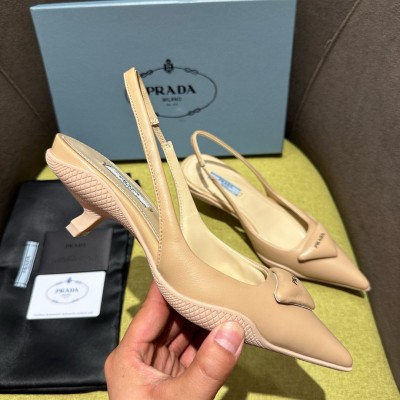 Prada Slingback Pumps in Powder Padded Leather TDSS13808