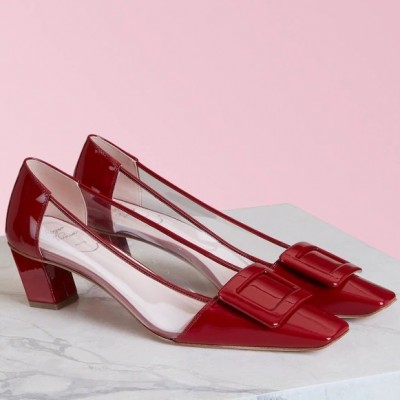 Roger Vivier Belle Vivier Pumps In Red Patent and PVC TDSS13888