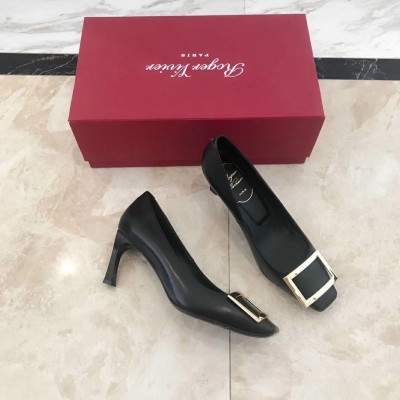 Roger Vivier Belle Vivier Trompette 70mm Pumps In Black Calfskin TDSS13890