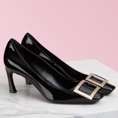 Roger Vivier Belle Vivier Trompette 70mm Pumps In Black Patent TDSS13891