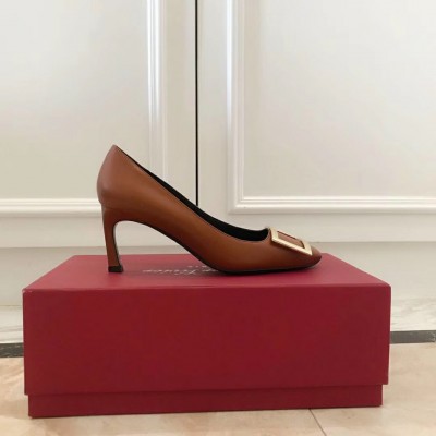 Roger Vivier Belle Vivier Trompette 70mm Pumps In Brown Calfskin TDSS13892