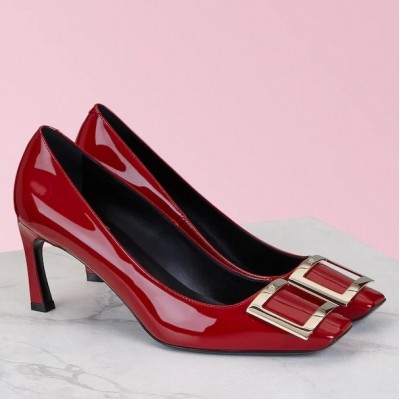 Roger Vivier Belle Vivier Trompette 70mm Pumps In Red Patent TDSS13894