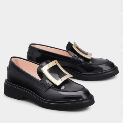 Roger Vivier Viv' Rangers Loafers In Black Patent Leather TDSS13941