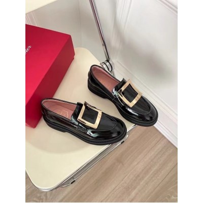 Roger Vivier Viv' Rangers Loafers In Black Patent Leather TDSS13941