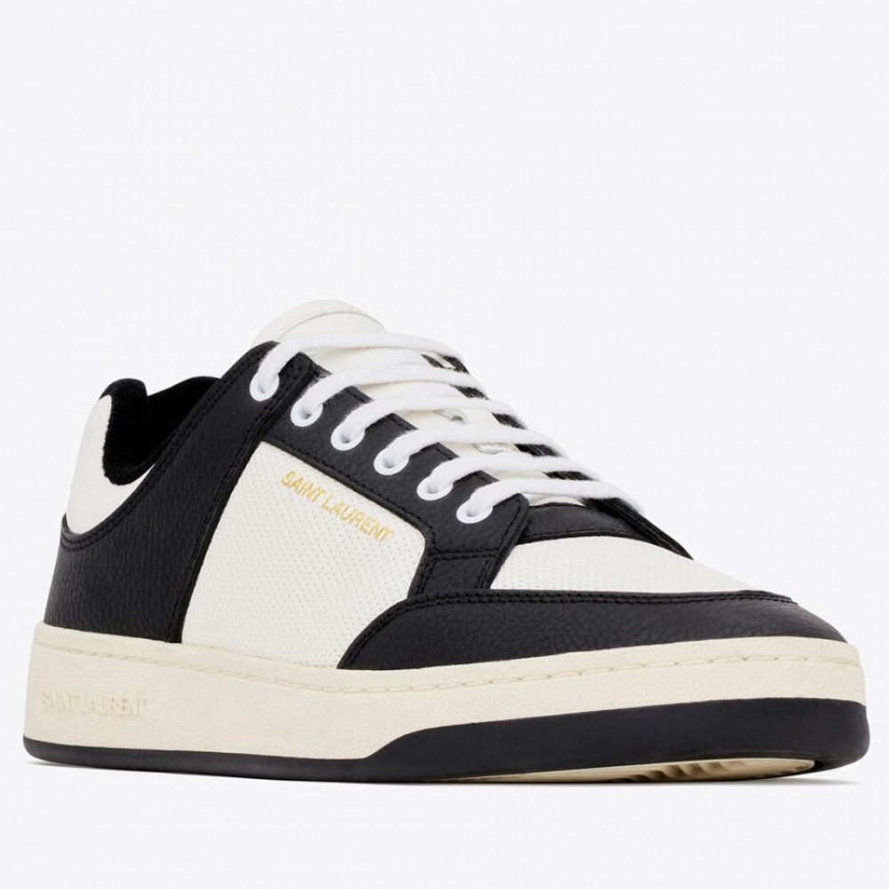 Saint Laurent SL/61 Sneakers in Black and White Leather TDSS13969