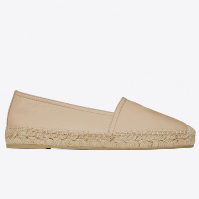 Saint Laurent Monogram Espadrilles In Beige Lambskin TDSS13978