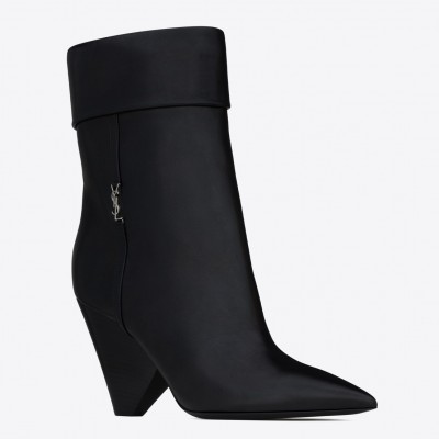 Saint Laurent Niki Ankle Boots in Black Leather TDSS13983