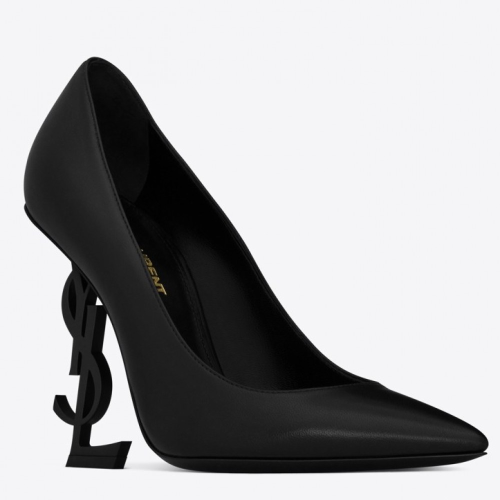 Saint Laurent Opyum 110 Pumps In Lambskin with Black Heel TDSS13988