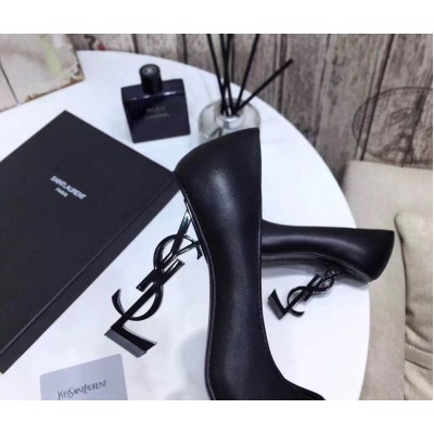 Saint Laurent Opyum 110 Pumps In Lambskin with Black Heel TDSS13988