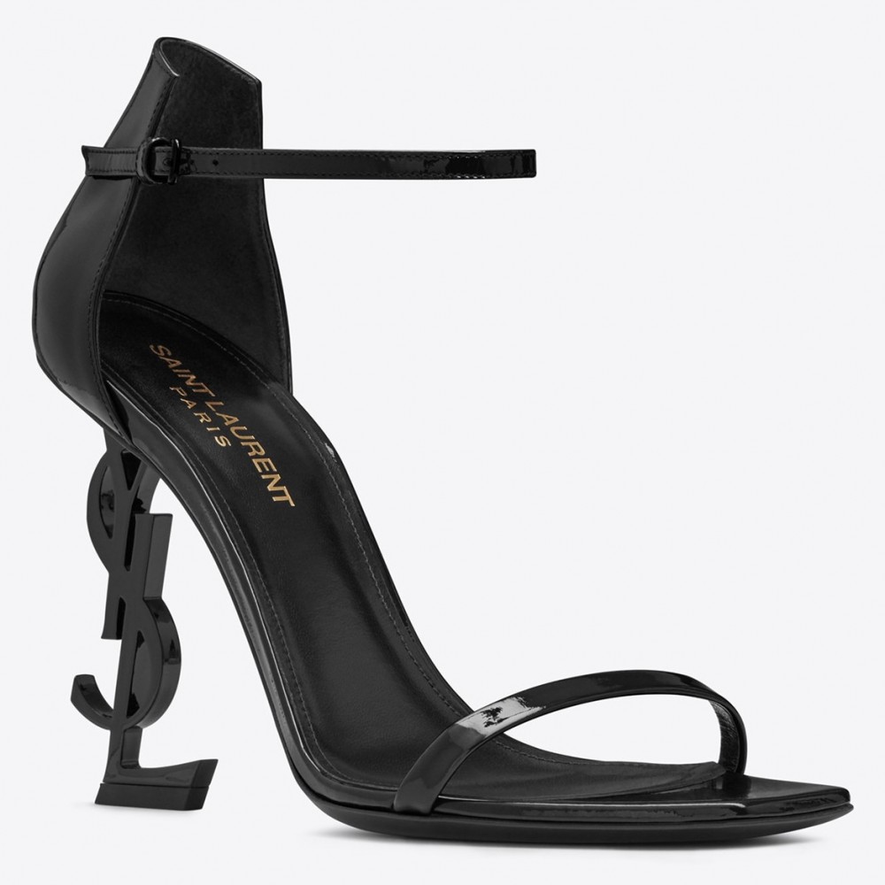 Saint Laurent Opyum 110 Sandals In Black Patent Leather TDSS13995