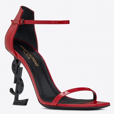 Saint Laurent Opyum 110 Sandals In Red Patent Leather TDSS13997