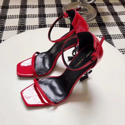 Saint Laurent Opyum 110 Sandals In Red Patent Leather TDSS13997