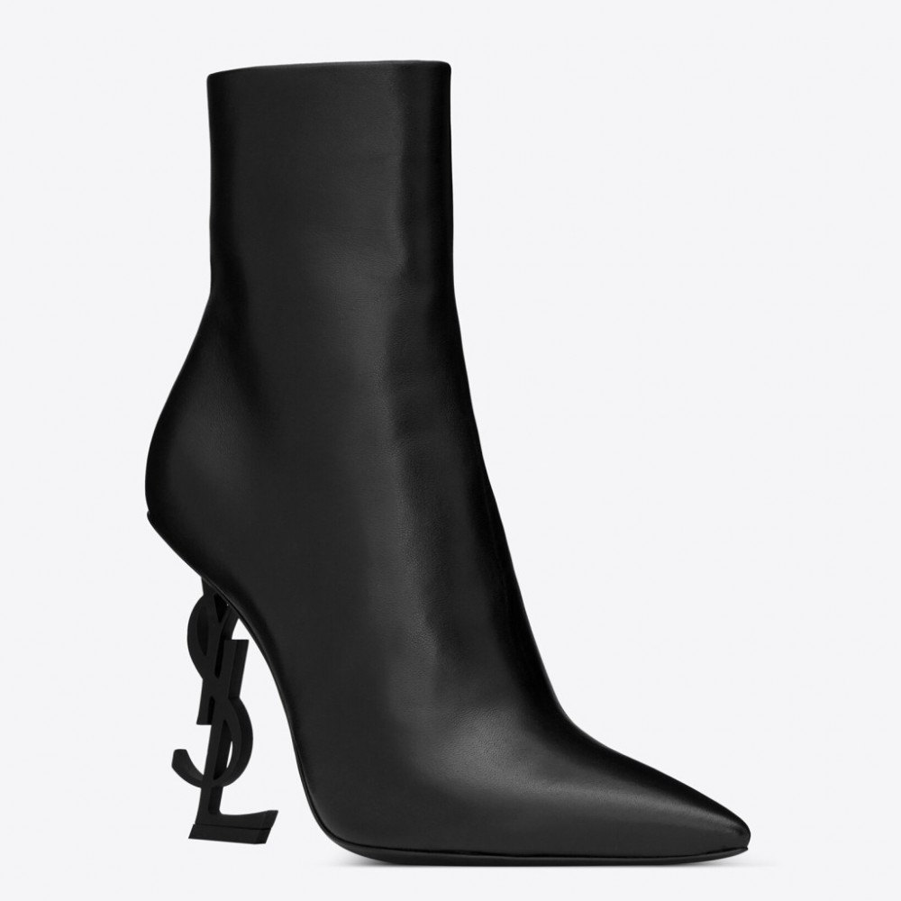 Saint Laurent Opyum Ankle Boots 110MM in Black Leather TDSS14002