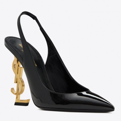 Saint Laurent Opyum Slingback Pumps 110mm With Gold Heel TDSS14006