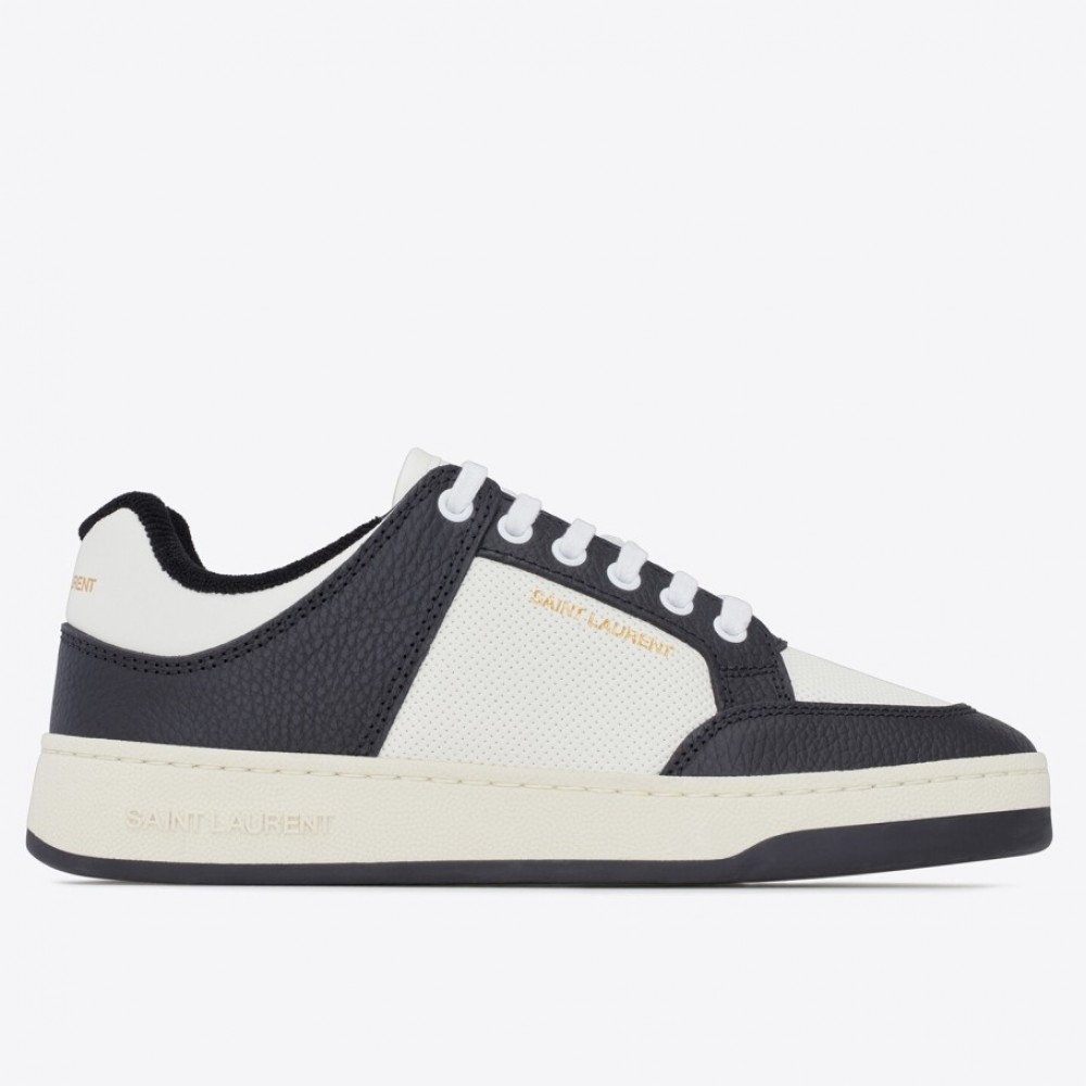 Saint Laurent SL/61 Sneakers in Black and White Leather TDSS14026