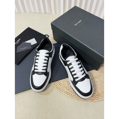 Saint Laurent SL/61 Sneakers in Black and White Leather TDSS14026