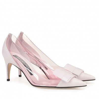 Sergio Rossi SR1 Pumps 75mm In White PVC TDSS14043