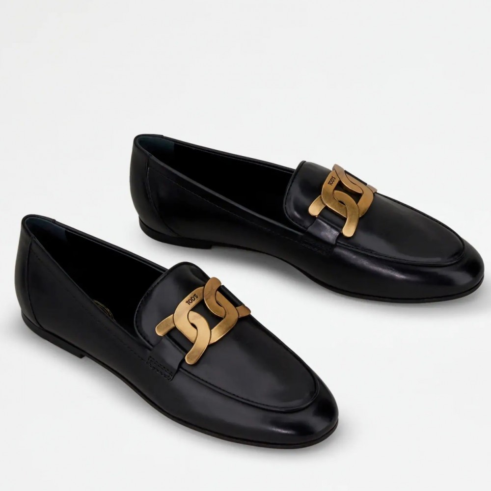 Tod's Kate Loafers In Black Calfskin TDSS14050