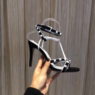 Valentino Garavani Black Free Rockstud 105mm Sandals TDSS14096