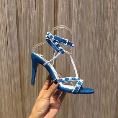 Valentino Garavani Blue Free Rockstud 105mm Sandals TDSS14105