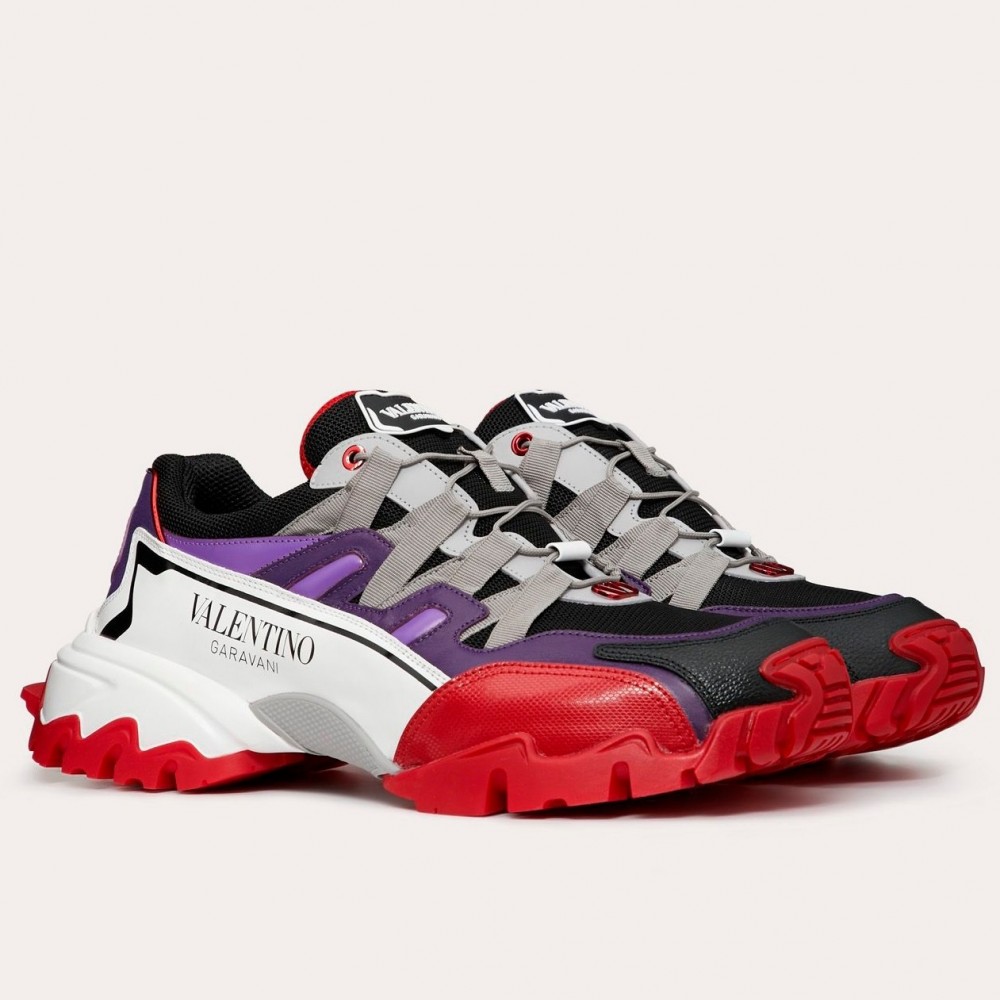 Valentino Garavani Purple/Red Climbers Sneakers TDSS14113