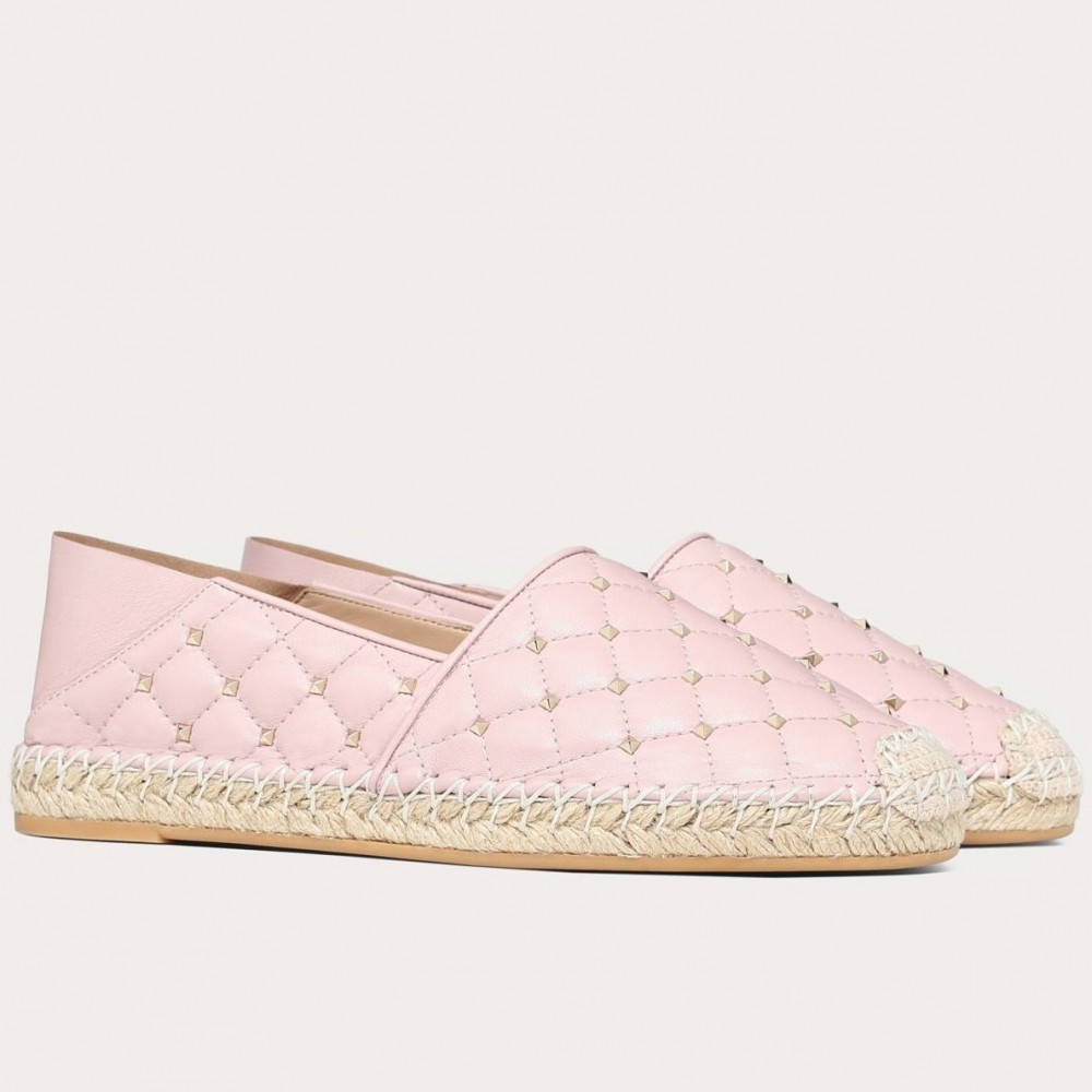 Valentino Garavani Pink Rockstud Spike Espadrilles TDSS14119