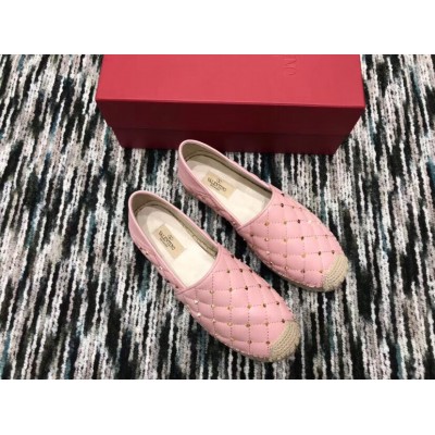 Valentino Garavani Pink Rockstud Spike Espadrilles TDSS14119