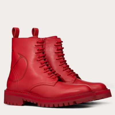 Valentino Garavani Red VLOGO Combat Boot 35 mm TDSS14125