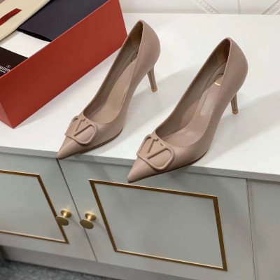 Valentino VLOGO 80mm Pumps In Poudre Calfskin TDSS14326