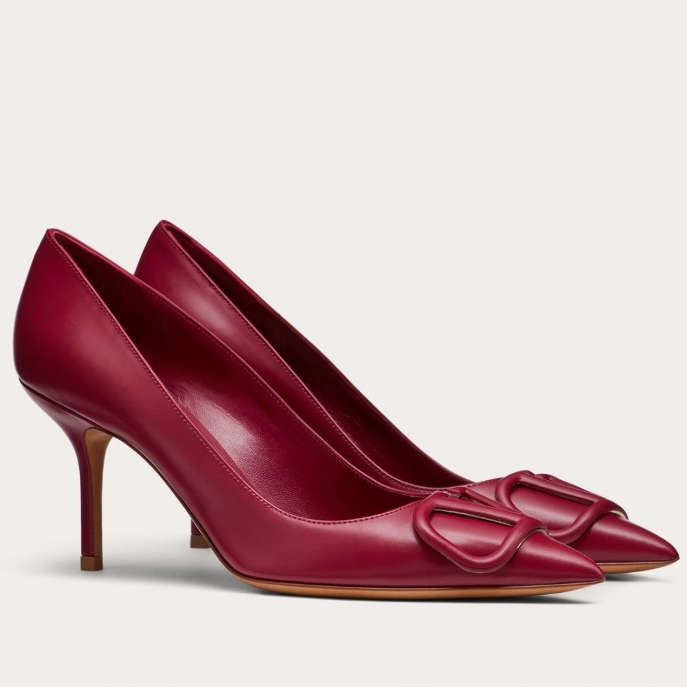 Valentino VLOGO 80mm Pumps In Red Calfskin TDSS14327