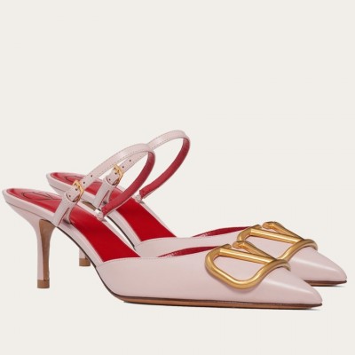 Valentino VLogo Mules 75mm In Poudre Lambskin TDSS14356