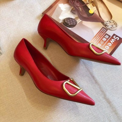 Valentino Vlogo Pump 45mm In Red Lambskin TDSS14358