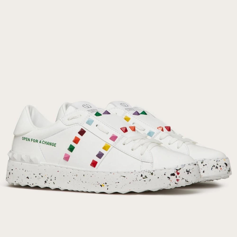 Valentino Open For a Change Sneakers with Multicoloured Rockstuds TDSS14406