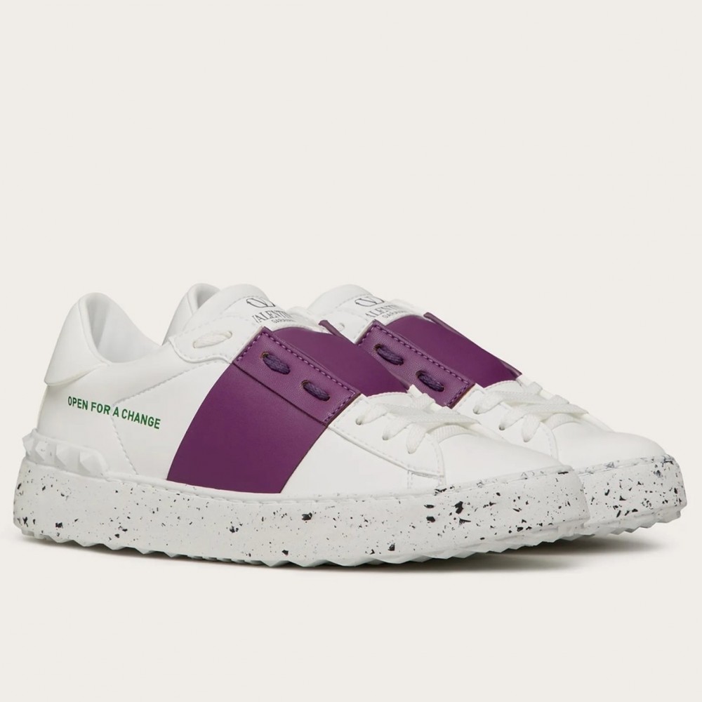 Valentino Open For a Change Sneakers with Purple Stripe TDSS14407