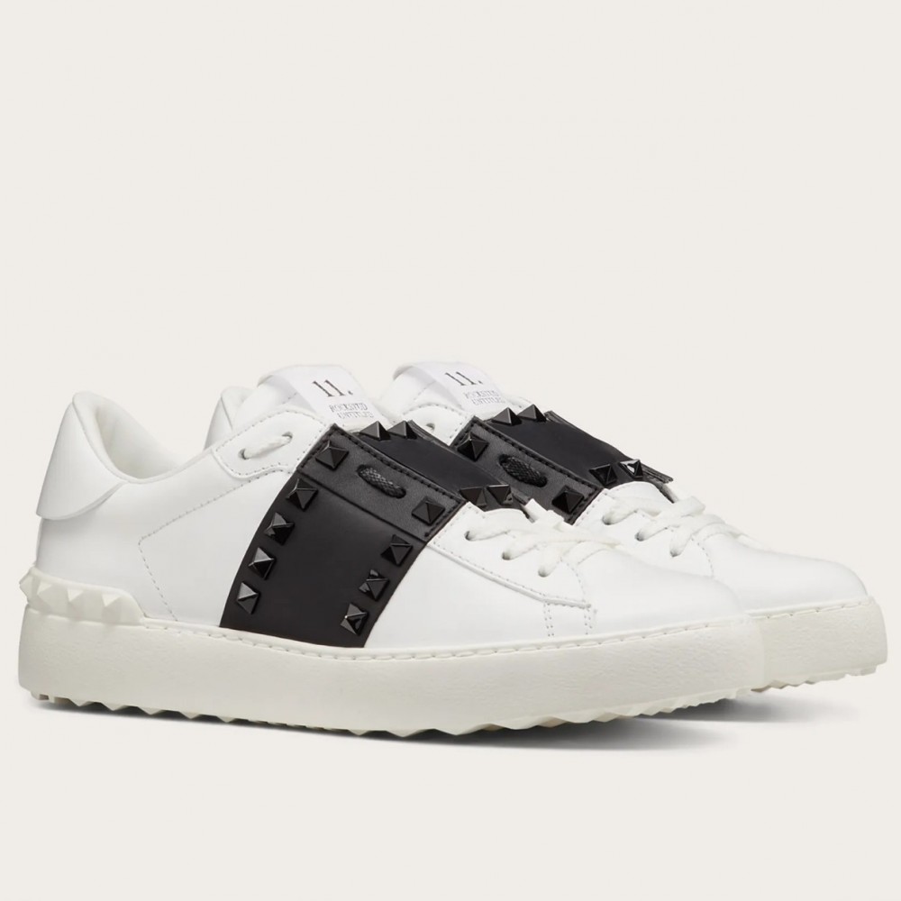 Valentino Rockstud Untitled Sneakers with Black Stripe TDSS14409