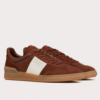 Valentino Upvillage Sneaker in Brown Suede Leather TDSS14412