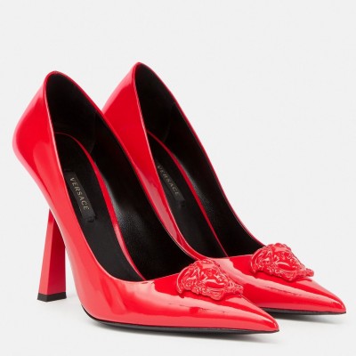 Versace La Medusa Pumps 105mm In Red Patent Leather TDSS14429