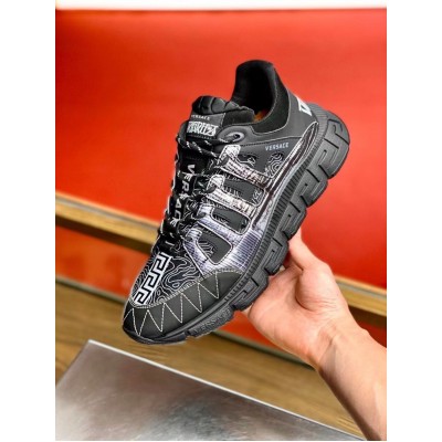 Versace Black Trigreca Sneakers TDSS14444