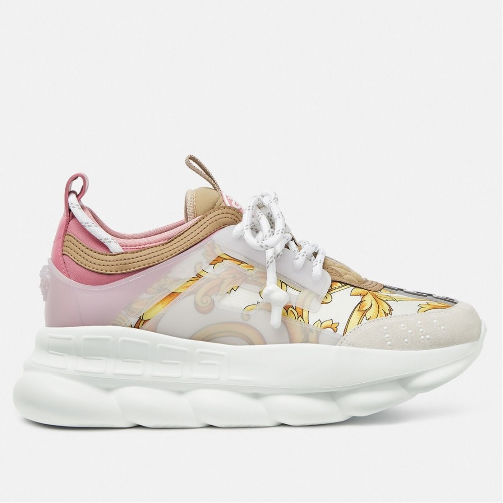 Versace Multicolour Chain Reaction Sneakers With Baroque Print TDSS14450